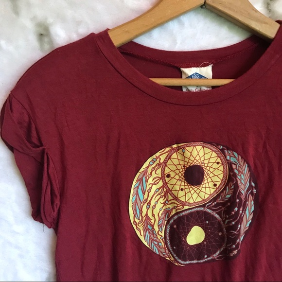 Vintage Wild Blue Yin Yang Top - Picture 2 of 4